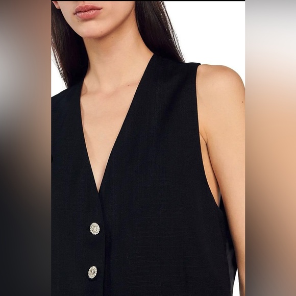 NWT SANDRO Black Vest - Picture 3 of 11
